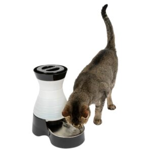 PetSafe Healthy Pet Water Station - Small, 64 oz Capacity - Gravity Pet Water Fountain, Automatic Cat Water Fountain, Dog Water Fountain, Water Dispenser - Removable Stainless Steel Bowl Included Waterer Small product image