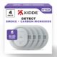 Kidde Smoke & Carbon Monoxide Detector, 10-Year Battery Powered, LED Warning Light Indicators, 4 Pack 4 Pack 30CUD10 product image