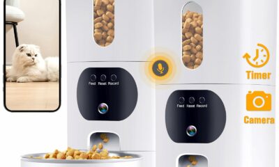 Automatic Cat Feeder Camera for 2-Cats: Easy Setup Timed Smart Dog Feeder WiFi - 2-Way Audio 5G Pet Food Dispenser APP Control for Multi-Cat 2 Pack product image