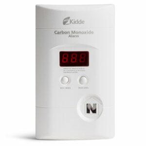 Kidde Carbon Monoxide Detector, Plug In Wall with 9-Volt Battery Backup, Digital LED Display 1 Pack White product image