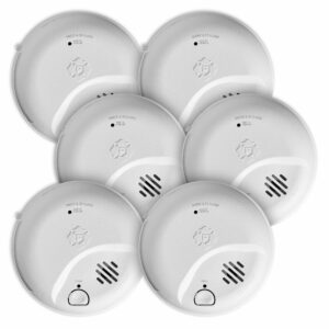 First Alert SMICO100-AC Interconnect Hardwire Combination Smoke & Carbon Monoxide Alarm with Battery Backup, 6-Pack 6-Pack Precision Detection SMICO100-AC product image