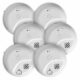 First Alert SMICO100-AC Interconnect Hardwire Combination Smoke & Carbon Monoxide Alarm with Battery Backup, 6-Pack 6-Pack Precision Detection SMICO100-AC product image