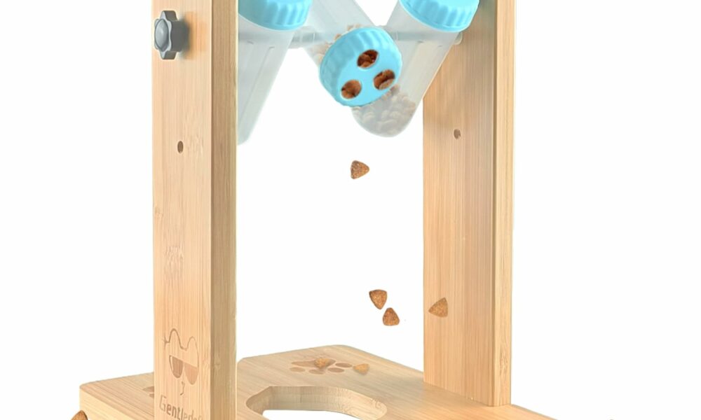 Dog Puzzle Toy, Wooden Slow Feeder, Pet Food Treat Feeding Toy, Interactive Dog Feeder for Boredom, Enrichment Toy for Smart Dogs product image