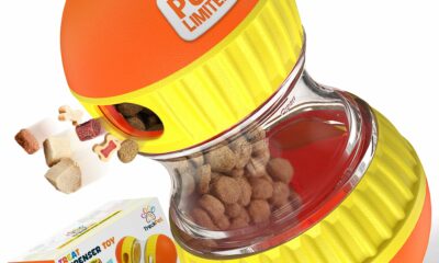 Dog Treat Dispenser Toy-Dog Puzzles for Smart Dogs-Puzzle Feeder Dog & Enrichment Toys for Dogs–Durable Treat Dispensing Dog Toys-Limited Edition Puzzle Toys for Dogs Mental Stimulation yellow/orange product image
