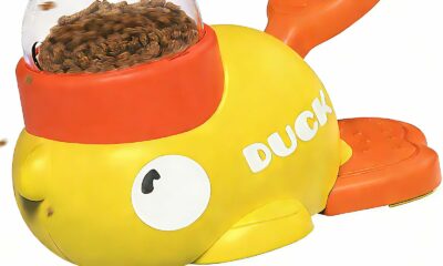 Cat & Small Dog Interactive Treat Dispenser Toy, 2-in-1 Duck Shaped Slow Feeder, Mentally Stimulating Puzzle Toy, Reduces Bloating Anti-Gulping for Indoor Pets product image