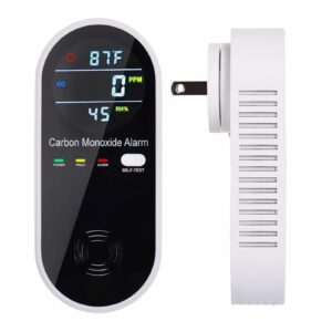 3-in-1 Carbon Monoxide Detector, Carbon Monoxide Detector Plug in Wall with Temperature & Humidity Display, CO Alarm Monitor with Color LCD Display, Accurate & Easy to Install product image
