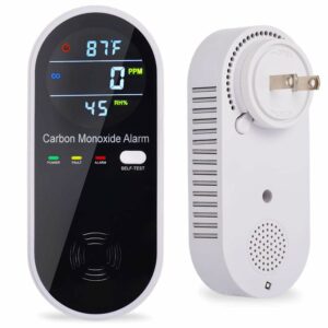 Carbon Monoxide Detector Plug in Wall, WESHLGD Portable Carbon Monoxide Detector for Travel, 3-in-1 CO Detector for Home and Travel Camping(CO Gas Meter Temperature Humidity Sensor) product image