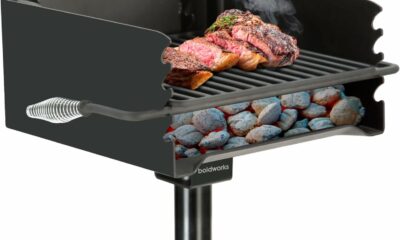 boldworks Park Grill 16x16 In-Ground Charcoal Grill (360-Degree Swivel) product image