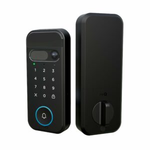 myQ Secure View™ 3-in-1 Smart Lock with 2K HDR Video Doorbell Camera, Face Access, Fingerprint Access, PIN & App Control — Intelligent Entry with Built-in Camera, Color Night Vision & Two-Way Audio myQ 3-in-1 Smart Lock product image