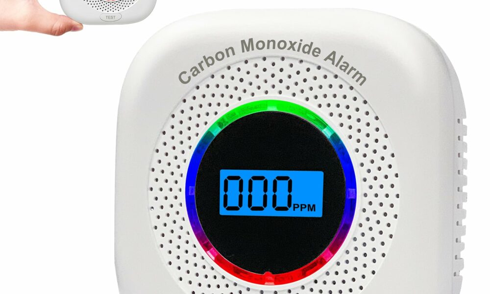 Carbon Monoxide Detectors,Carbon Monoxide Alarm/Monitor Battery Operated with Light&Digital LCD Display, Portable Traval CO Detector Alarm for Home,Bedroom,Office,RV,Warehouse 1 Pack product image