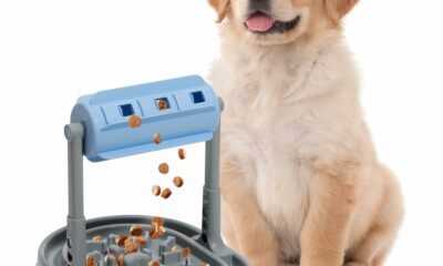 Upgraded Adjustable Slow Feeder Dog Bowl – Interactive Puzzle Food Dispensing Toy for Small/Medium Dogs, Relieves Anxiety and Boredom, Enhances IQ Training product image