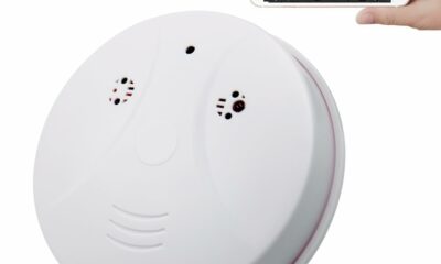 WiFi Mini Detector Camera,1080P Wireless Security Nanny Cam Smoke Detector Camera with Motion Detection/Night Vision/Remote View for Home and Office Surveillance, No Audio product image