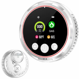 gutong 4-in-1 CO & Natural Gas Detector with HD Display