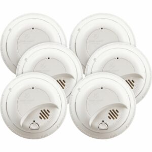 First Alert BRK SMI100-AC Hardwired Smoke Detector with Battery Backup, 6-Pack product image