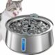Stainless Steel Cat Water Fountain,Pet Water Fountain 4L/135oz Large Capacity,Dog Water Dispenser with Water Level Window, Multiple Filtration, Quiet Automatic Pet Fountain Easy Clean,2Faucet 2 Faucet product image