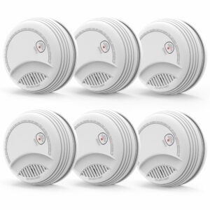 RenseCum PA-437EN-6P Photoelectric Smoke Alarm (6-Pack)