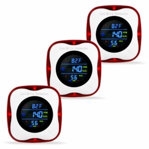 Hembisen 4-in-1 Gas & CO Detector (3-Pack)