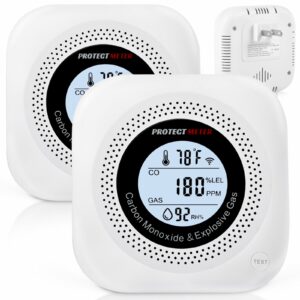 PROTECTMETER 4-in-1 CO Detector & Gas Leak Alarm (2-Pack)