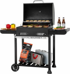 Grills House CD1824EH-SC 24-Inch Charcoal Grill with Foldable Side Tables