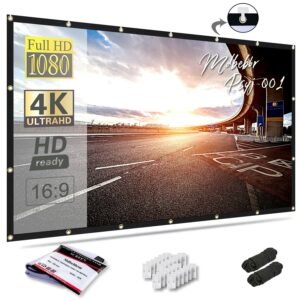 Mdbebbron 120-Inch Foldable Portable Projector Screen 16:9