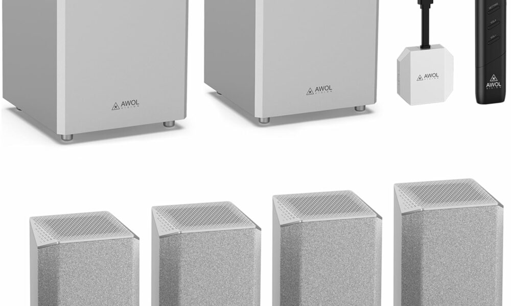 AWOL VISION ThunderBeat 4.2.2 All-Wireless Home Theater Sound System, Surround Sound System with Dual 120W Subwoofers and Upward Firing Speakers, Dolby Atmos DTS Support Thunderbeat-4.2.2 product image