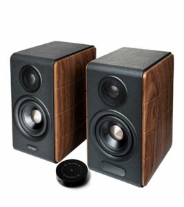Edifier S880DB MKII Hi-Fi Bookshelf Speakers, Premium 2.0 Active Speaker System, 88W RMS, Hi-Res Audio with LDAC, Bluetooth/USB-C/Optical/Coaxial/RCA Input, Subwoofer Output, Dark Wood product image