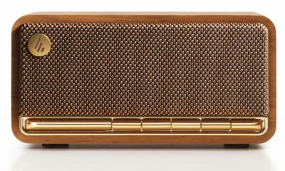 Edifier Retro Wood Bluetooth Speaker,Wireless Portable Speakers with 20W Stereo Sound,Vintage Decor Speaker with AUX,USB Soundcard,Micro SD Brown 20W_speaker Brown product image