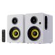 Sanyun SW206 4” HiFi Bookshelf Speakers with Studio Mode, 80W Active, Bluetooth 5.4/Optical/Coaxial/TRS/Aux/24bit DAC USB, for Turntable TV PC Desktop, MDF Cabinet, Remote Control, White White 4" product image
