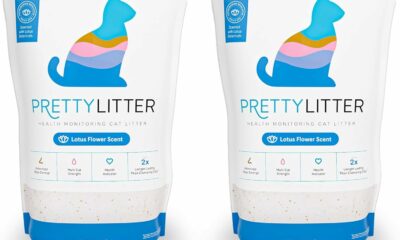 PrettyLitter Health Monitoring Cat Litter (Lotus Flower, Non Clumping) | Lightweight & Low Tracking, Color Changing Silica Gel Crystals, Advanced Odor Control — 6 Lbs, Pack of 2 (Two Month Supply) 6 LB (Pack of 2) Lotus Flower product image