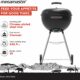 Megamaster 18" Portable Charcoal Barbecue Grill with Adjustable Air Vent, Storage Rack, 245 SQ. In Cooking Area, 2 Wheel Transport BBQ Grill for Camping, Outdoor Cooking, Patios, and More - 810-KY003 18" Heavy Duty Charcoal Kettle Grill product image