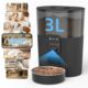 PAPIFEED Automatic Cat Feeder with Camera, ‌Adjustable Angle 2.4G WiFi Pet Feeder，3.5L/15 Cup Timed Dispenser,Timed Feeder for Remote Feeding with Stainless Steel Bowl up to 10 Meals Per Day with APP Black-Video product image