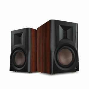 HiVi-Swans D100 Bluetooth Bookshelf Speakers - Powered Desktop Stereo Speakers for TV/Turntable/PC/Monitor - 4 Inch Near Field Computer Speakers 62w RMS - Wood Grain (Pair) product image
