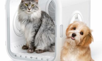 HomeRunPet Cat Dryer, 360° Efficient Automatic and Quiet Box with Smart Temperature Control, Ideal for Cats and Medium Dogs (62L Drybo Pro Pet Dryer Box) 62L Dryer Box product image