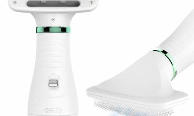 2-in-1 Dog Hair Dryer with Slicker Brush for Small-Sized Dogs and Cats | Pet Hair Dryer | Dog Blow Dryer | 300 Watts, 75-85 dB, Adjustable Temperature, Overheat Protection product image