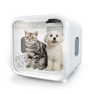 Automatic Pet Dryer Box for Cats and Small Dogs,Ultra Quiet Dog Hair Dryer 71L Capacity with Smart Temperature Control and 360 Drying (White-APP) product image