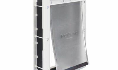 PetSafe Plastic Pet Door - Easy Install for Wood, PVC Metal & Paneled Doors - Rust-Free Plastic Frame - Flap Dimensions 8 1/4" W x 12 1/4" H - for Medium Dogs Weighing Up to 40 lb Medium (Pack of 1) product image