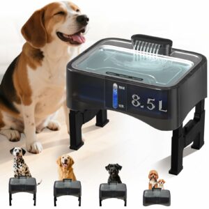 Xetino 8.5L Elevated Dog Water Fountain (Adjustable Height)