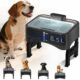 8.5L/2.25Gal Elevated Dog Water Fountain, Xetino 4 Height Adjustable Raised Dog Water Bowl Dispenser for Large Dogs with Stainless Steel Tray BPA-Free, Pet Water Fountain with Ultra Quiet Pump Black product image