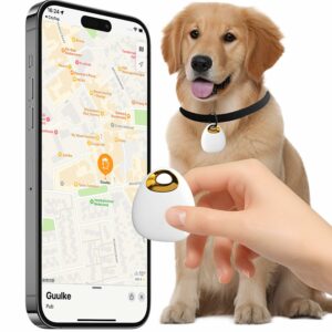 GPS Tracker for Dogs & Cats – Waterproof, Lightweight, Mini Real-Time Pet Locator with 1-Year Battery, No Subscription or SIM Required, Track History, iOS & Android Compatible product image