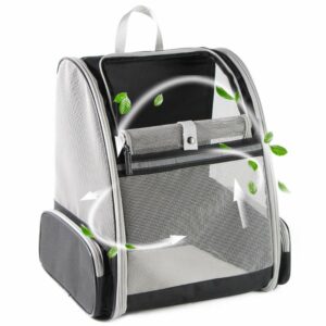 Texsens Innovative Traveler Bubble Backpack Pet Carriers for Cats and Dogs (Black) product image