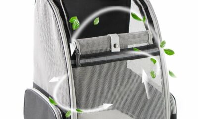 Texsens Innovative Traveler Bubble Backpack Pet Carriers for Cats and Dogs (Black) product image