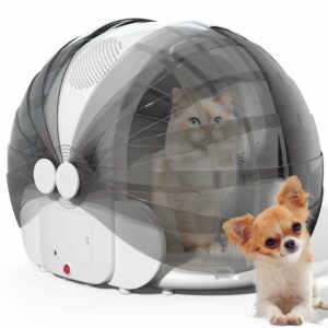 Foldable Automatic Pet Dryer Box for Cats and Small Dogs,Ultra Quiet Cat Hair Dryer with 8 High Velocity Fans 360 Drying Temperature Control 4-Speed Settings Timer Smart Pet Drying Box product image