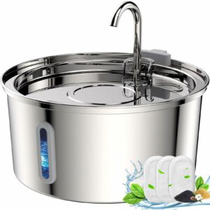 tomxcute 108oz Stainless Steel Cat Water Fountain
