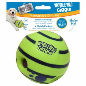 Wobble Wag Giggle Ball | Rolling Enrichment Toy for Fun Playtime, Interactive Play for Indoor or Outdoor, Keeps Dogs & Puppies Large, Medium or Small Busy & Moving, As Seen on TV | Pack of 1 Original product image