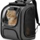 Pecute Cat Backpack Carrier, Large Space Cat Bubble Backpack, Breathable Cat Carrier, Shaded Dog Backpack Carrier, Ergonomic 3D Design for Travel, Hiking, Walk, Suitable for Shopping, Car, Vet, Gray 12.6"L x 10.2"W x 16.5"H Gray product image