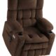 Tami Tami Dual Motor Power Lift Chair Recliner for Elderly with Massage and Heat, Infinite Position Electric Lift Recliner with Adjustable Headrest, USB (T6015 - Plush Fabric, Dark Brown, Medium) Dark Brown Medium product image