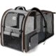 Lekebobor Cat Carrier Backpack, Expandable Pet Carrier with Sun Shade & Full Front Opening, Breathable Mesh Backpack for Small Dogs & Medium Cats Up to 18 Lbs, Foldable for Hiking, Camping (Grey) Grey L-Mesh Window product image