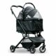 4 Wheels Pet Stroller, Dog Stroller for Small/Medium Dogs and Cats up to 33 lbs, One-Click Fold & Draggable, Removable Carrier, Zipperless Entry, Mesh Windows, Black Small-Glide product image