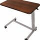Vaunn Medical Adjustable Overbed Bedside Table With Wheels (Hospital and Home Use) Walnut Brown product image