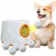 Automatic Ball Launcher for Dogs with 6pcs 2.3 Inch Etpu Tennis Balls,Thrower Distance 20-45ft,interacive Dog Toys for Indoor/Outdoor for Small Or Medium Dogs (White) product image